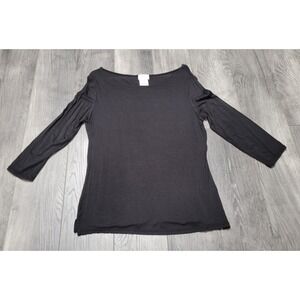 Women's George Stretch Long Sleeve Shirt Size L (12/14) Black